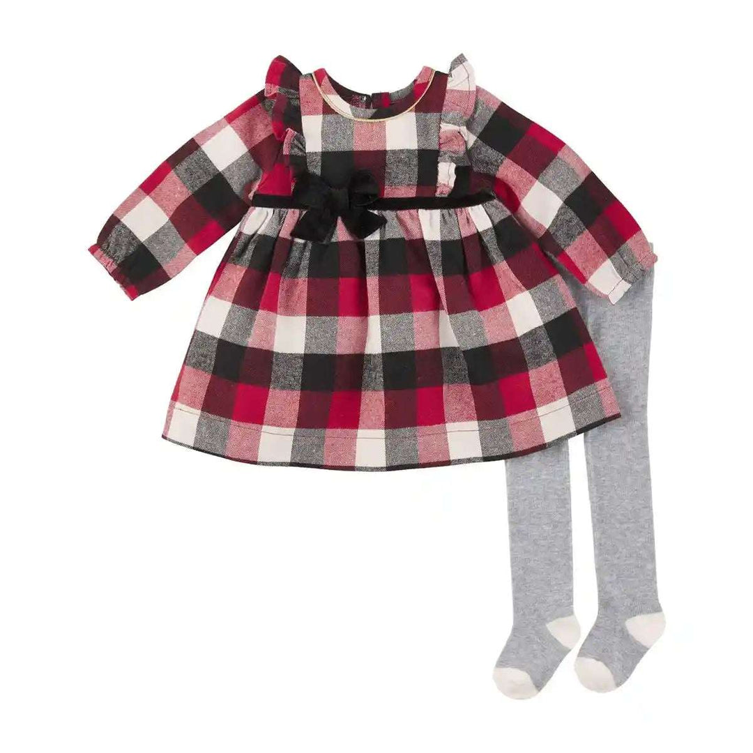 Buffalo Check Dress & Tights MudPie 6-9M   [variant_option4] [variant_option5] [variant_option6] [variant_option7] [variant_option8] [variant_option9] 1