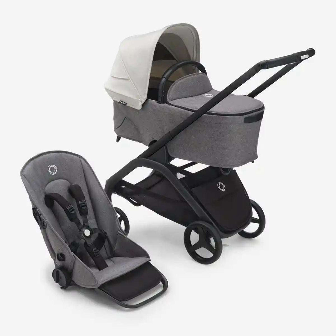 Bugaboo Dragonfly Stroller & Bassinet Complete Bugaboo Misty White/Grey Melange/Black   [variant_option4] [variant_option5] [variant_option6] [variant_option7] [variant_option8] [variant_option9] 16