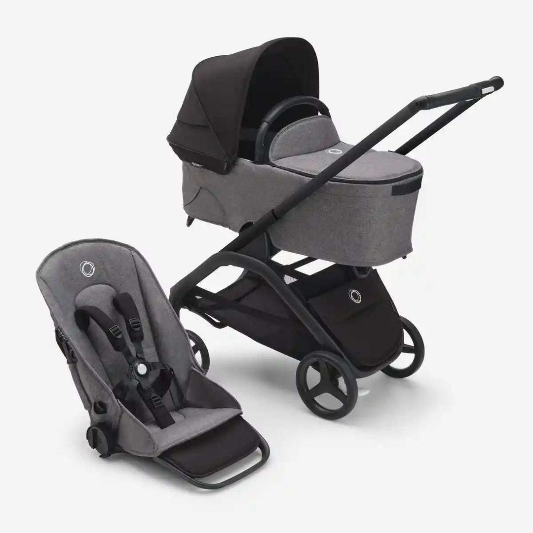 Bugaboo Dragonfly Stroller & Bassinet Complete Bugaboo Midnight Black/Grey Melange/Black   [variant_option4] [variant_option5] [variant_option6] [variant_option7] [variant_option8] [variant_option9] 7