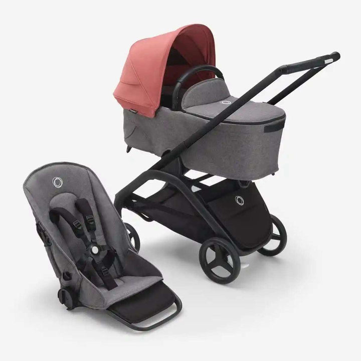 Bugaboo Dragonfly Stroller & Bassinet Complete Bugaboo Sunrise Red/Grey Melange/Black   [variant_option4] [variant_option5] [variant_option6] [variant_option7] [variant_option8] [variant_option9] 15