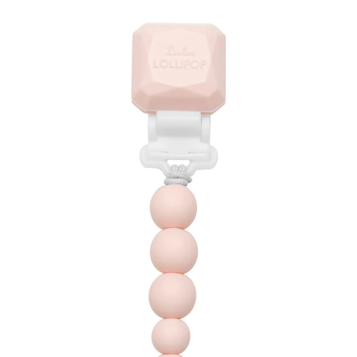 Silicone & Wood Clip Pink Quartz