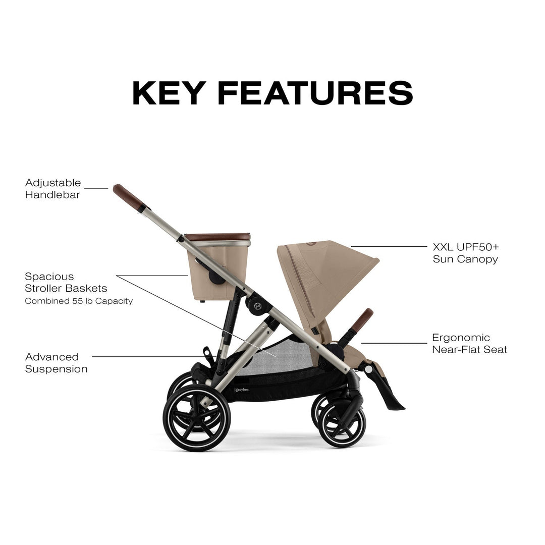 double cybex Cybex Gazelle S Stroller (Black Frame
