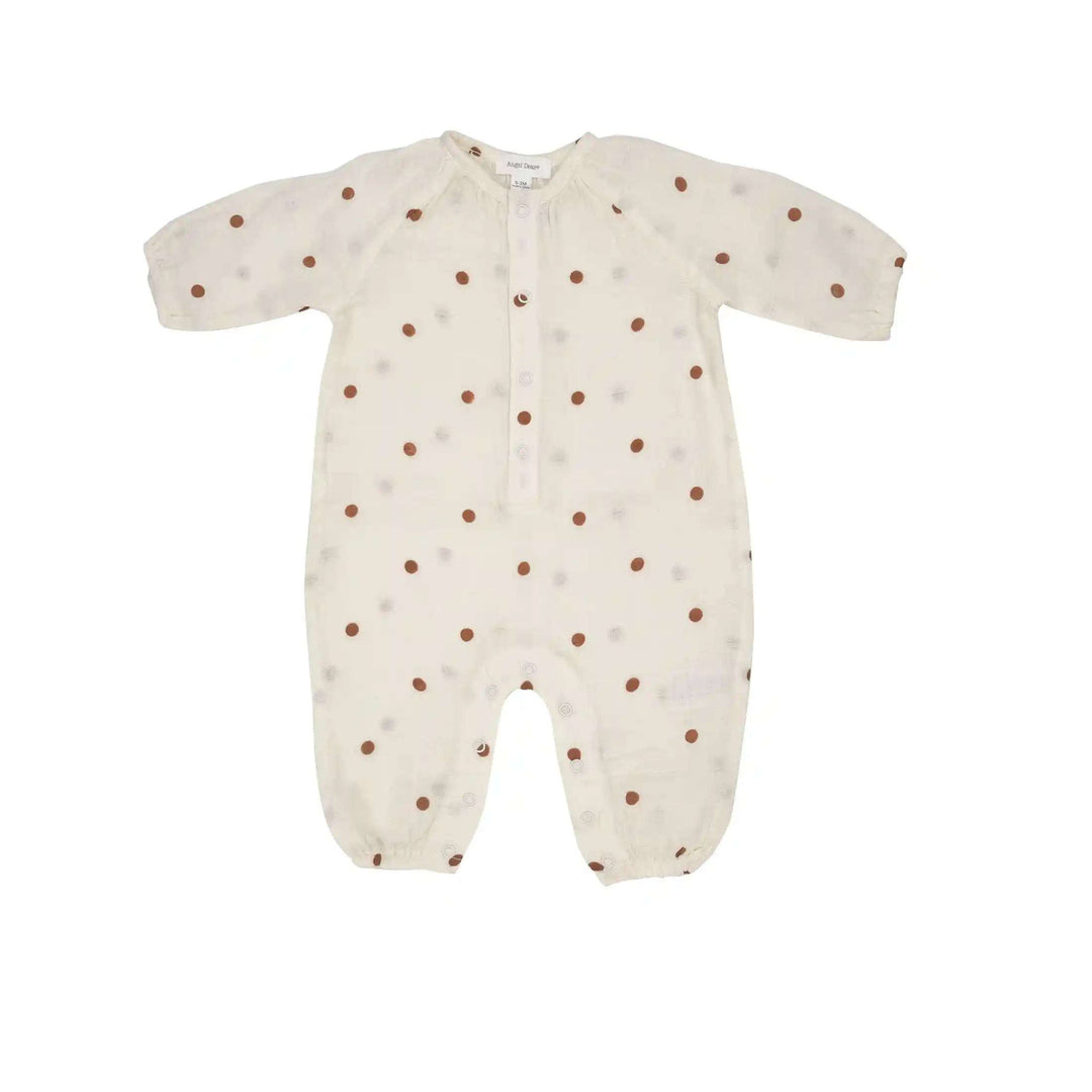 Cashew Polka Dot Peasant Romper Angel Dear 0-3M   [variant_option4] [variant_option5] [variant_option6] [variant_option7] [variant_option8] [variant_option9] 1