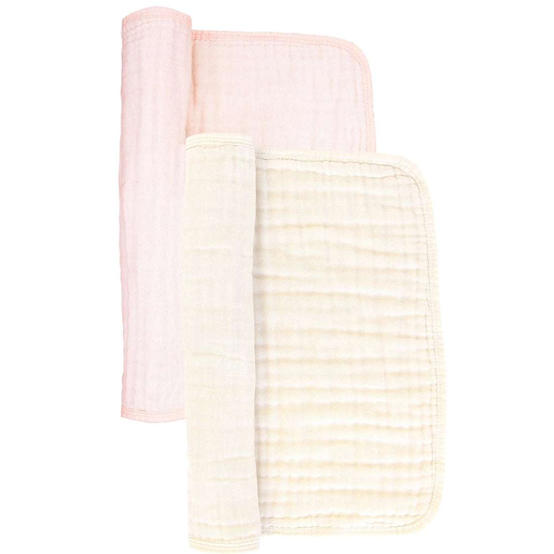 Cloud Muslin™ Burp Cloth 2 Pack - Blush/Cream Lou Lou and Company    [variant_option4] [variant_option5] [variant_option6] [variant_option7] [variant_option8] [variant_option9] 1