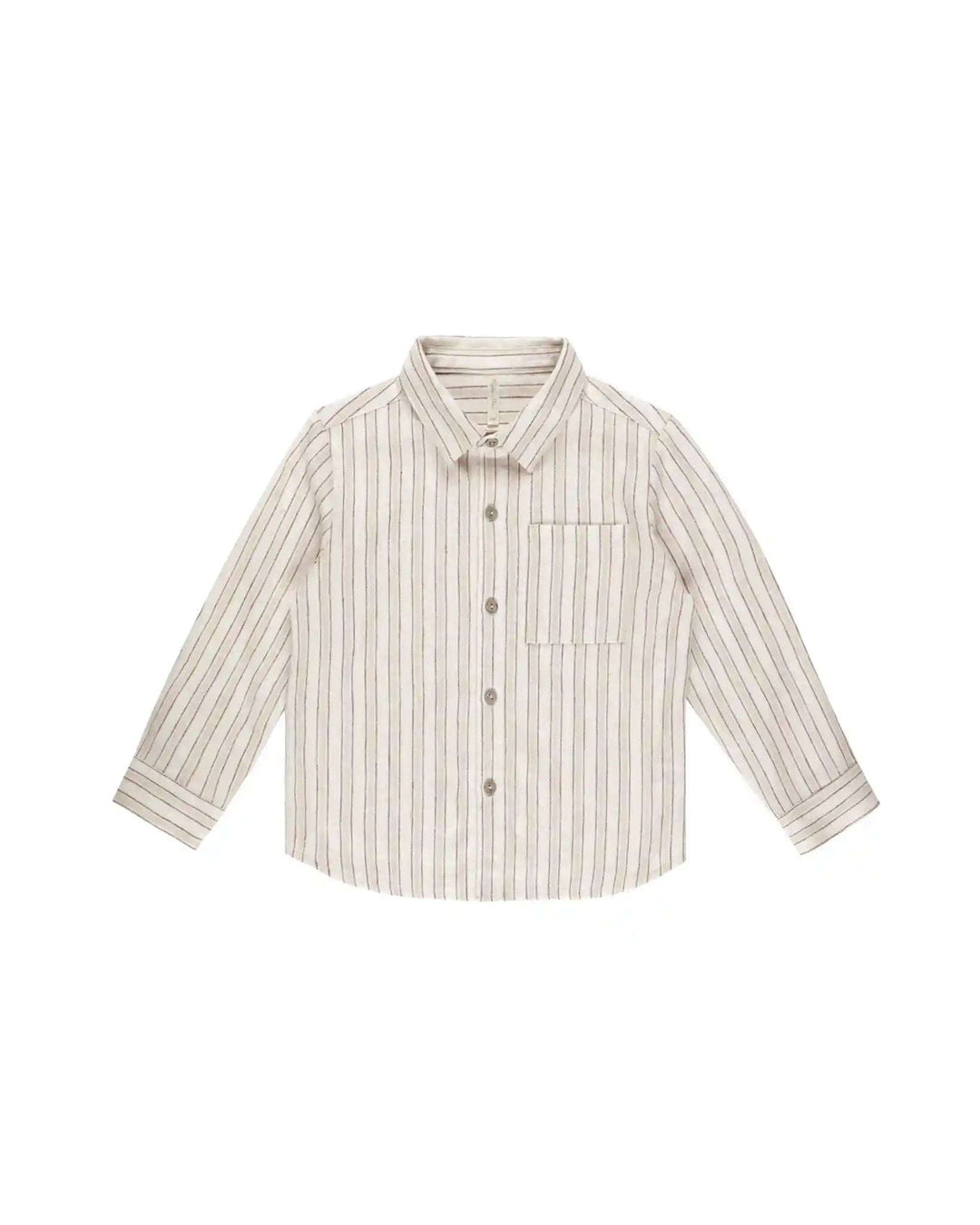 Collared L/S Shirt - Stone Stripe Rylee + Cru 12-18M   [variant_option4] [variant_option5] [variant_option6] [variant_option7] [variant_option8] [variant_option9] 1