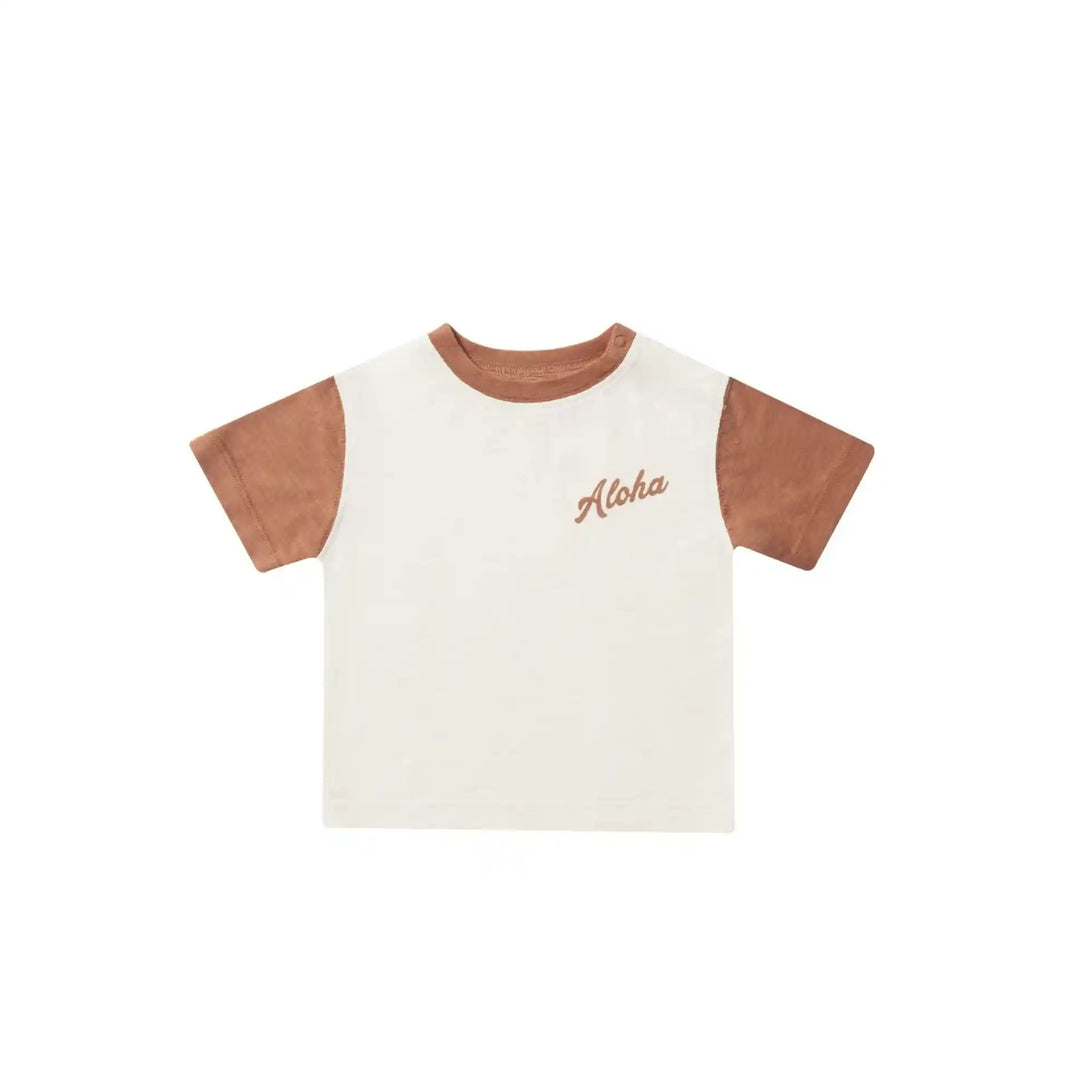 Contrast Short Sleeve Tee | Aloha Rylee + Cru 3-6M   [variant_option4] [variant_option5] [variant_option6] [variant_option7] [variant_option8] [variant_option9] 1