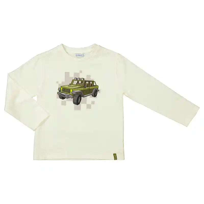 Cream Moss Cars L/S Shirt 4052 Mayoral 2T   [variant_option4] [variant_option5] [variant_option6] [variant_option7] [variant_option8] [variant_option9] 1