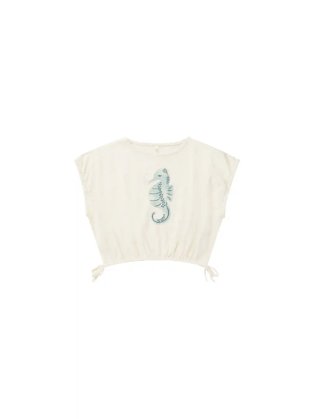 Cropped Cinched Tee- Seahorse Rylee + Cru 2-3Y   [variant_option4] [variant_option5] [variant_option6] [variant_option7] [variant_option8] [variant_option9] 1