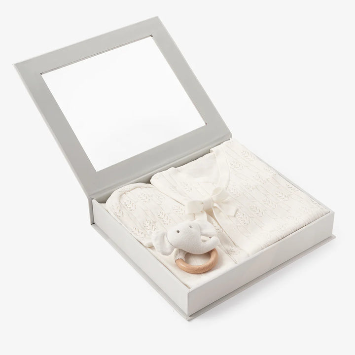 White Layette Baby Gift Set Box