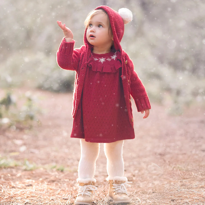 Snowflake Dress w/ Bloomer Red