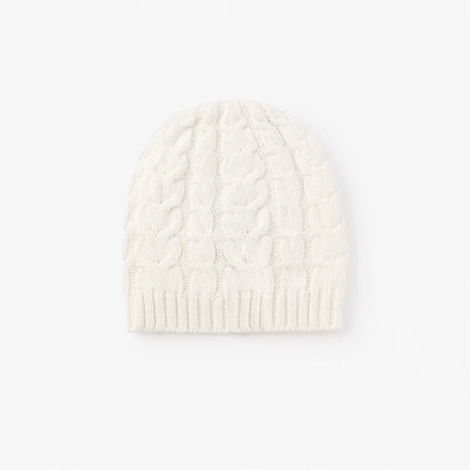 White Cable Hat
