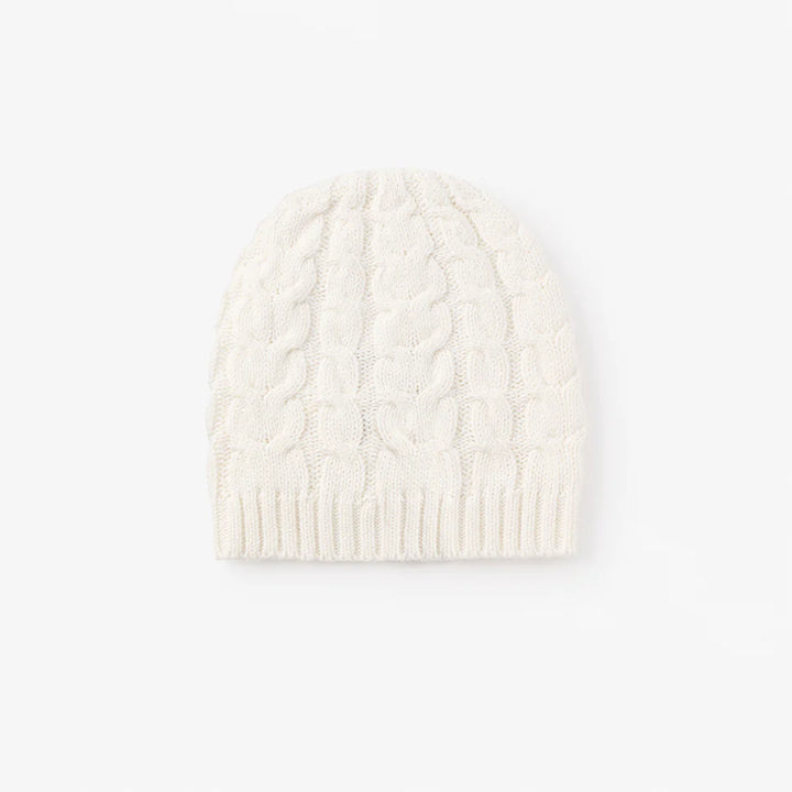 White Cable Hat