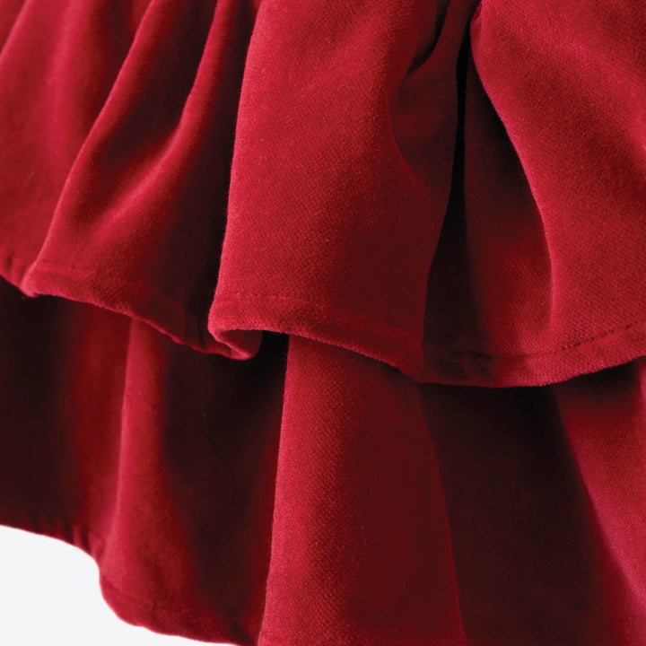 Red Velveteen Jumper Skirt