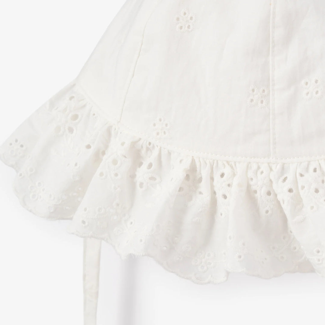 Eyelet Lace Ruffle Sun Hat
