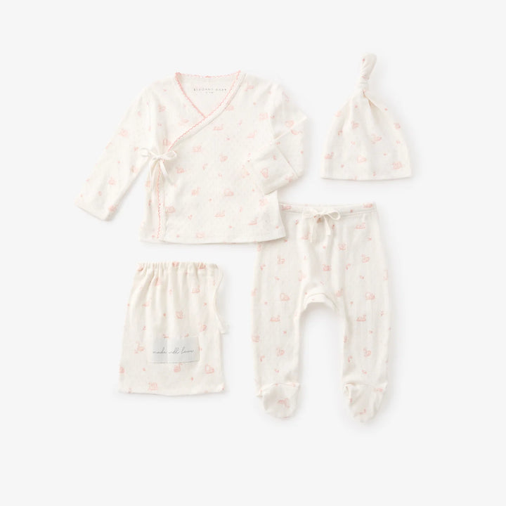 Pink Swan Pointelle Take Me Home Set