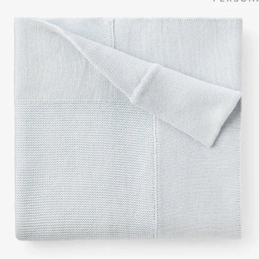 Pale Blue Sofia + Finn Knit Baby Blanket
