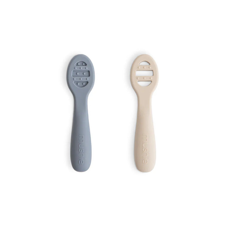 Silicone First Feeding Spoons- Tradewinds /Shifting Sand