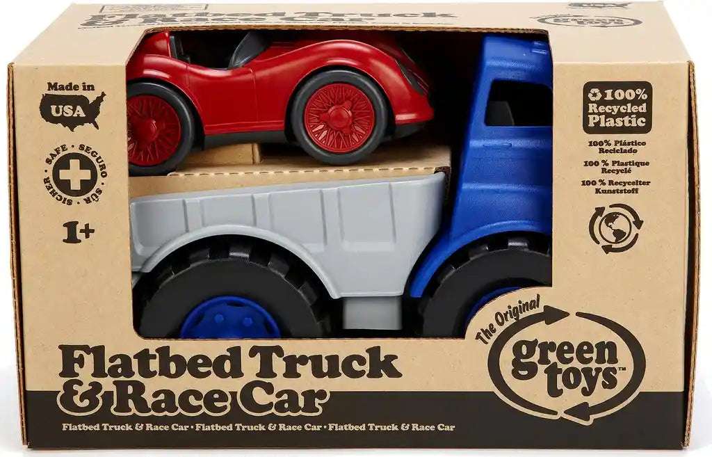Flatbed Truck w/ Race Car Green Toys    [variant_option4] [variant_option5] [variant_option6] [variant_option7] [variant_option8] [variant_option9] 2