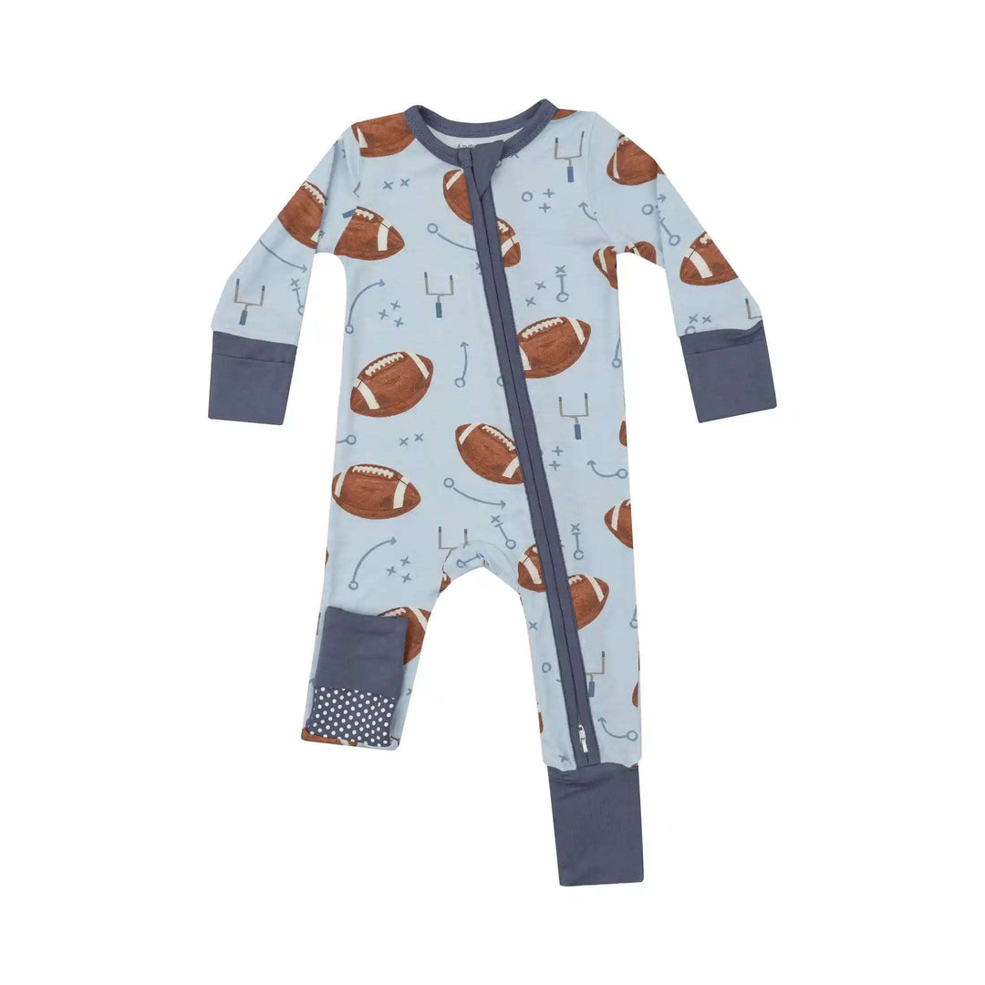 Footballs Blue 2 Way Zipper Romper Angel Dear 0-3M   [variant_option4] [variant_option5] [variant_option6] [variant_option7] [variant_option8] [variant_option9] 1