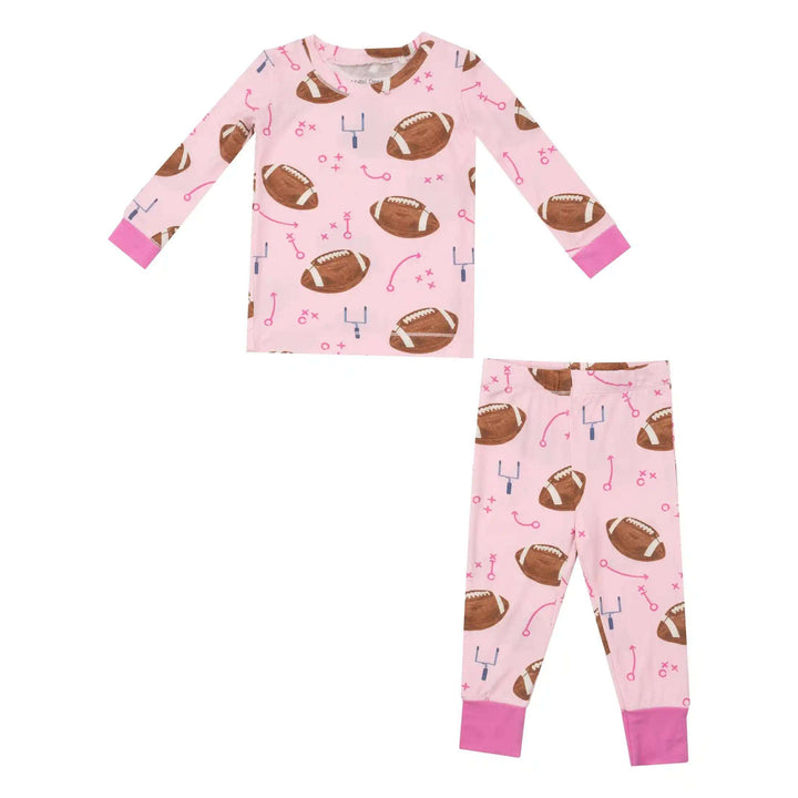 Footballs Pink L/S Loungewear Set Angel Dear    [variant_option4] [variant_option5] [variant_option6] [variant_option7] [variant_option8] [variant_option9] 1