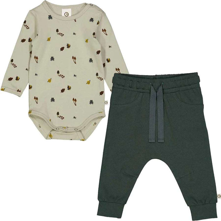 Forest Bodysuit and Pant Set Green Cotton    [variant_option4] [variant_option5] [variant_option6] [variant_option7] [variant_option8] [variant_option9] 1