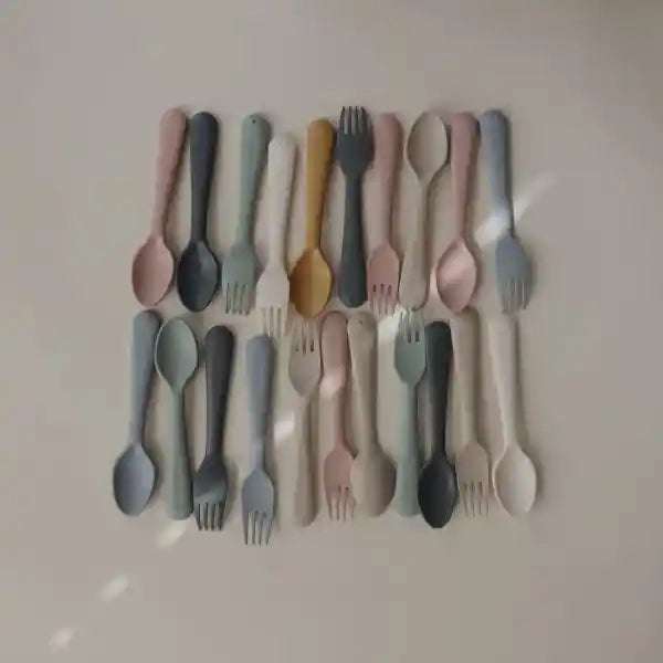 Fork and Spoon Set- Blush Mushie & Co    [variant_option4] [variant_option5] [variant_option6] [variant_option7] [variant_option8] [variant_option9] 3