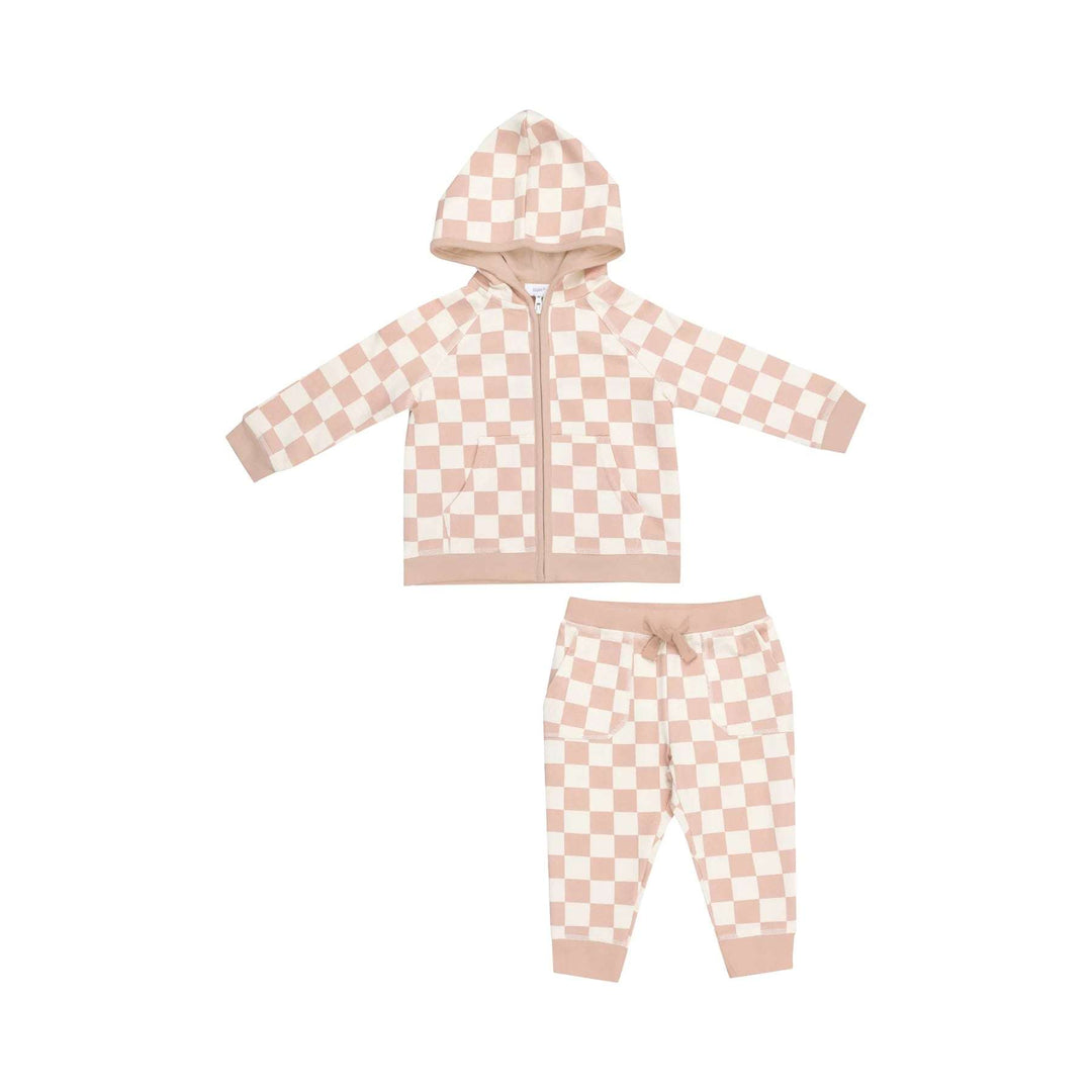 French Terry Checkerboard Pink Hoodie and Jogger Angel Dear 12-18M   [variant_option4] [variant_option5] [variant_option6] [variant_option7] [variant_option8] [variant_option9] 1