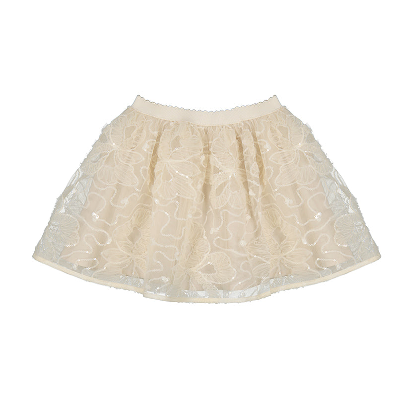 Cream Tulle Skirt 4901