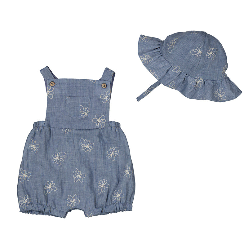 Overalls w/ Hat Set 1665 Bluestone