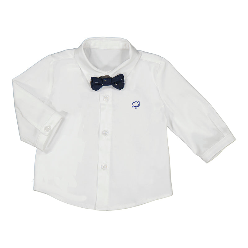 L/S Shirt with Bowtie White 2165