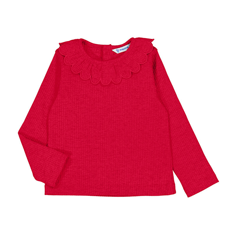 L/S Ribbed T Shirt 2008 Red
