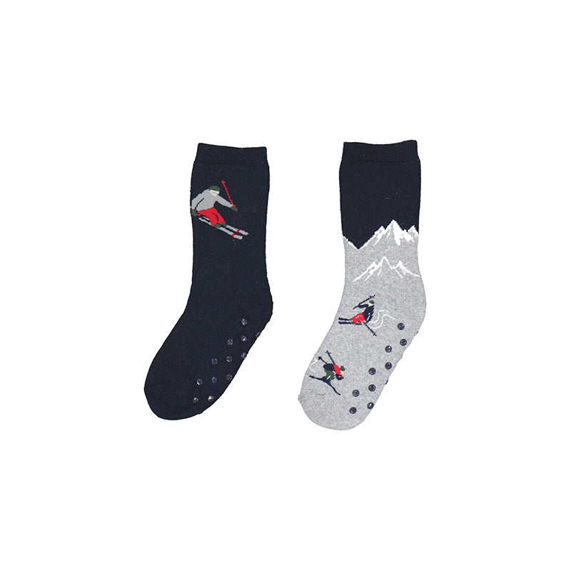 Navy Anti Slip Socks Set 10576