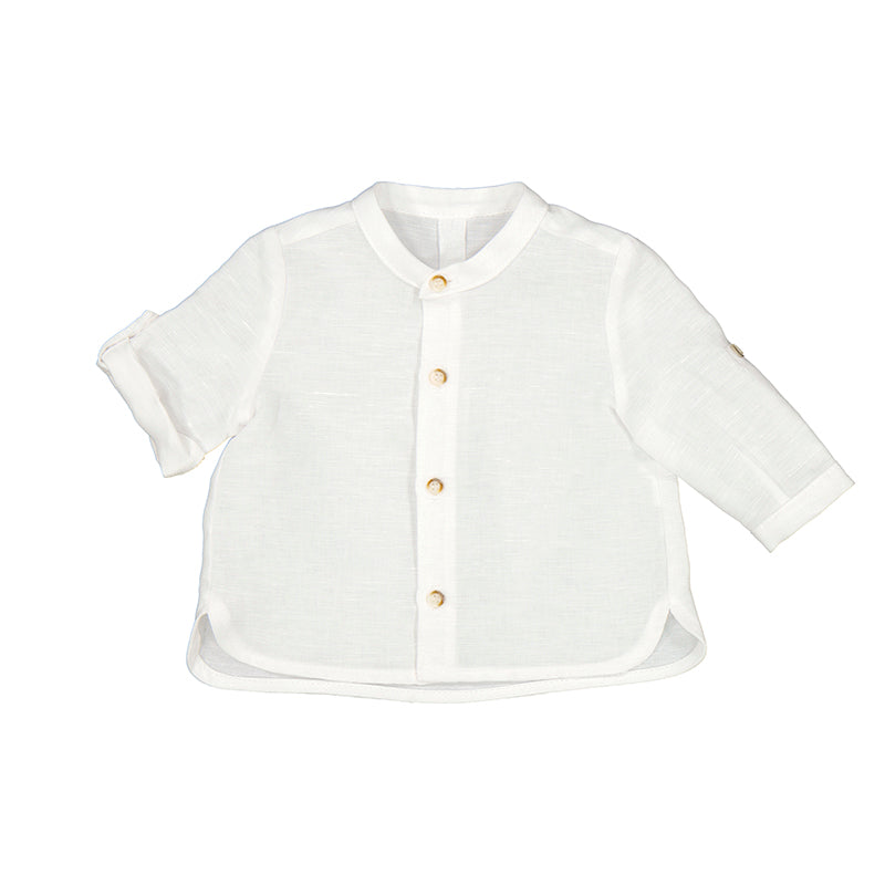Mao Collar Shirt White 1195