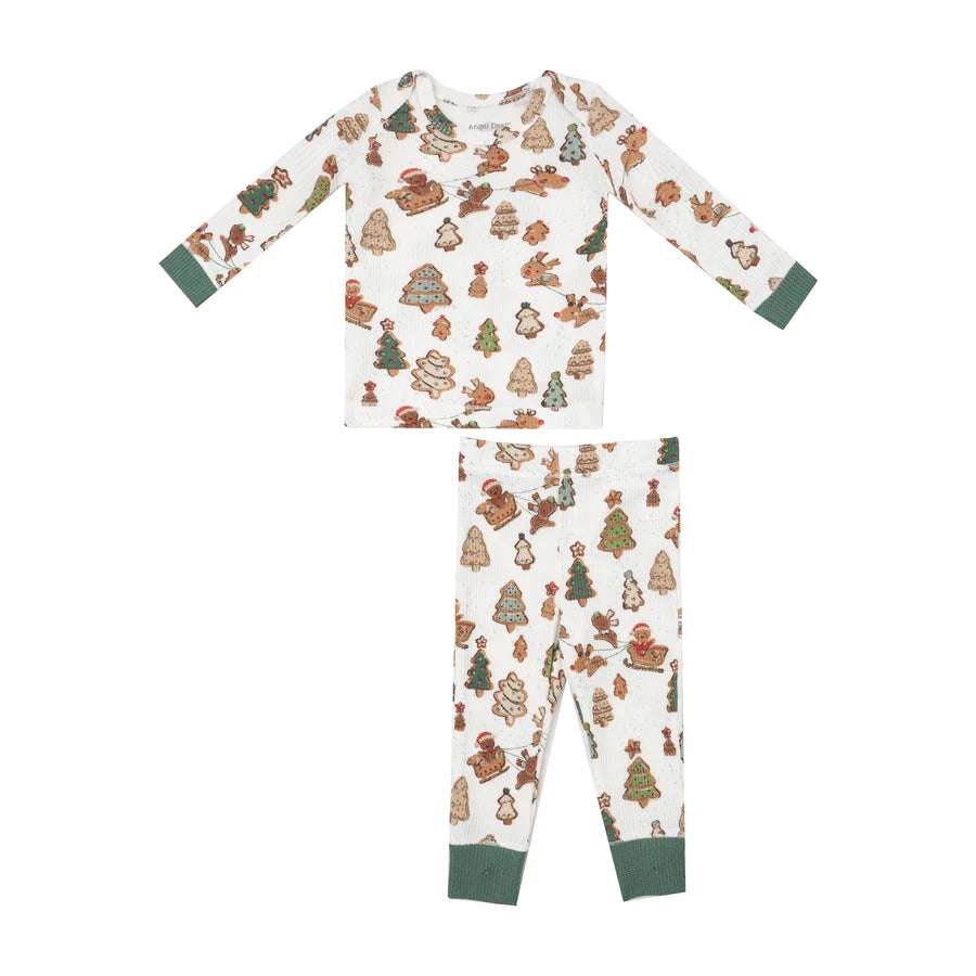 Gingerbread Sleigh Ride L/S Loungewear Set Angel Dear 18-24M   [variant_option4] [variant_option5] [variant_option6] [variant_option7] [variant_option8] [variant_option9] 1