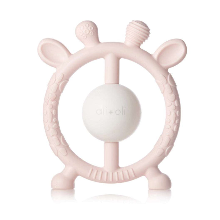 Giraffe Silicone Teether & Rattle - Pink Ali+Oli    [variant_option4] [variant_option5] [variant_option6] [variant_option7] [variant_option8] [variant_option9] 1