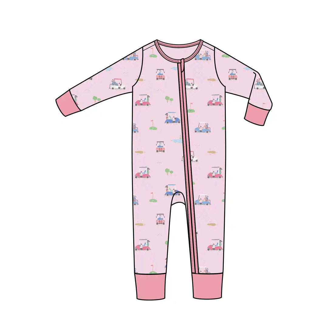 Golf Carts Pink 2 Way Zipper Romper Angel Dear 0-3M   [variant_option4] [variant_option5] [variant_option6] [variant_option7] [variant_option8] [variant_option9] 1