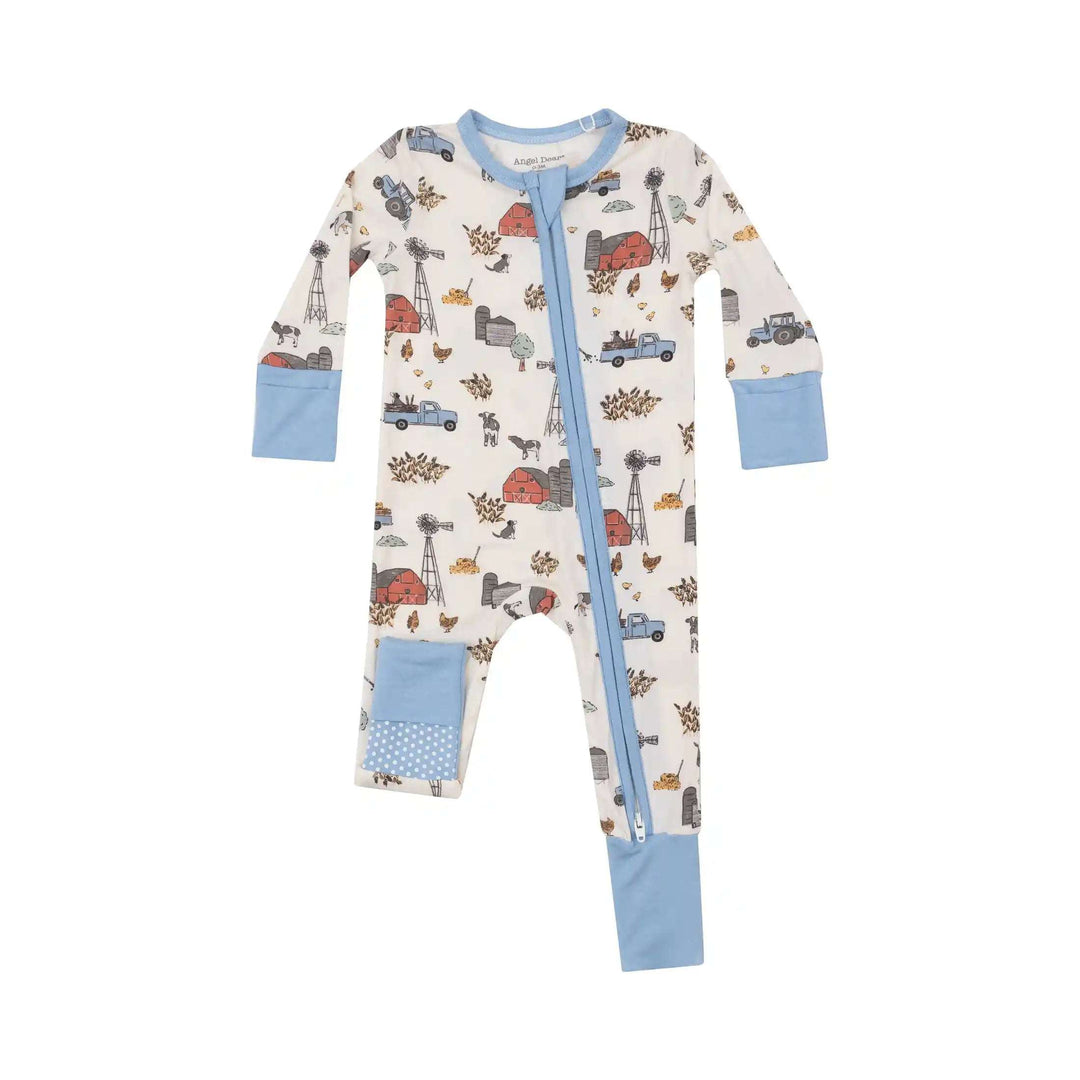 Hay Farmer Blue 2 Way Zipper Romper Angel Dear 3-6M   [variant_option4] [variant_option5] [variant_option6] [variant_option7] [variant_option8] [variant_option9] 1