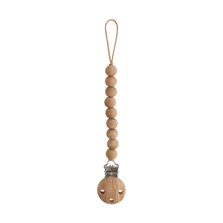 Silicone Pacifier Clip | Hera - Faux Wood