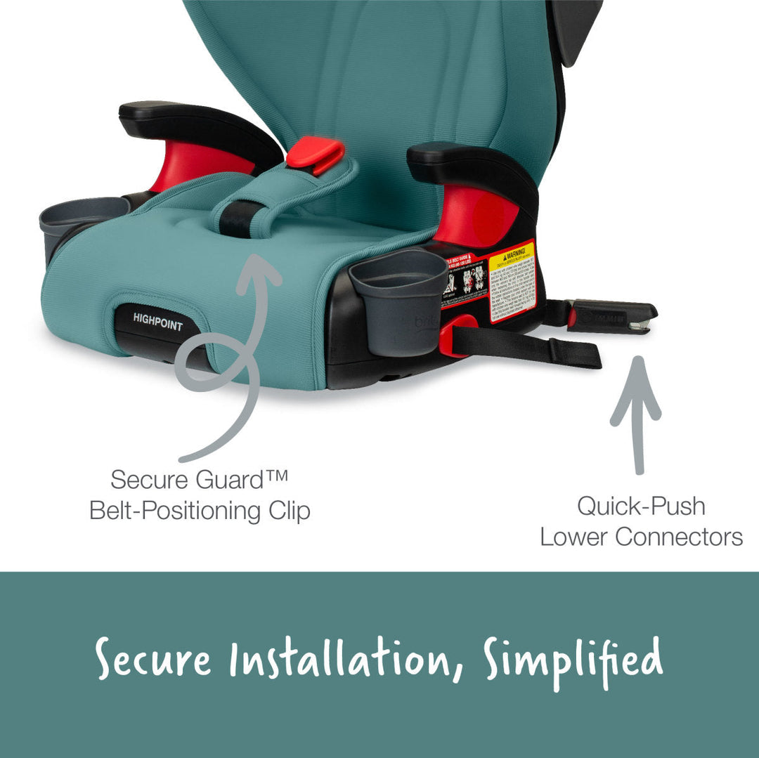 Britax Highpoint Backless Belt-Positioning Booster Seat with Safewash