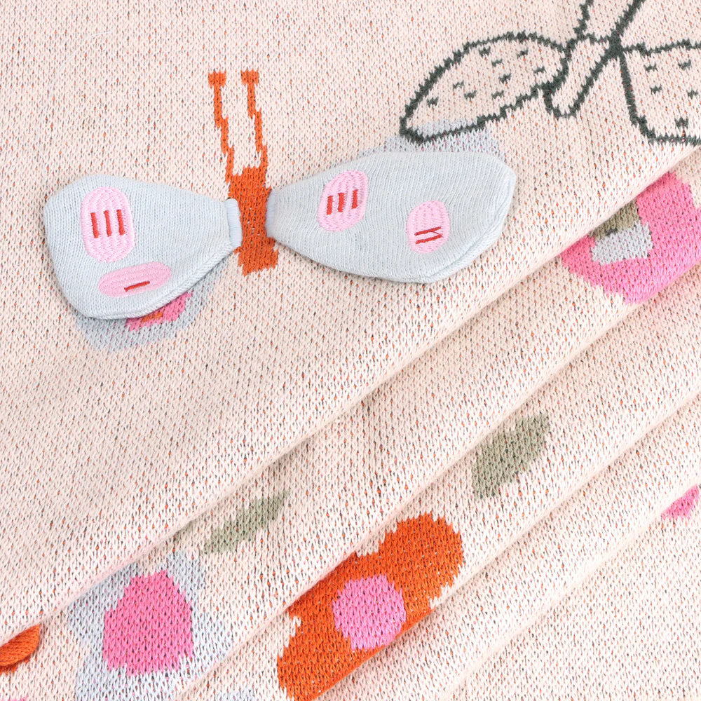Butterfly Jacquard Sweater Knit Blanket