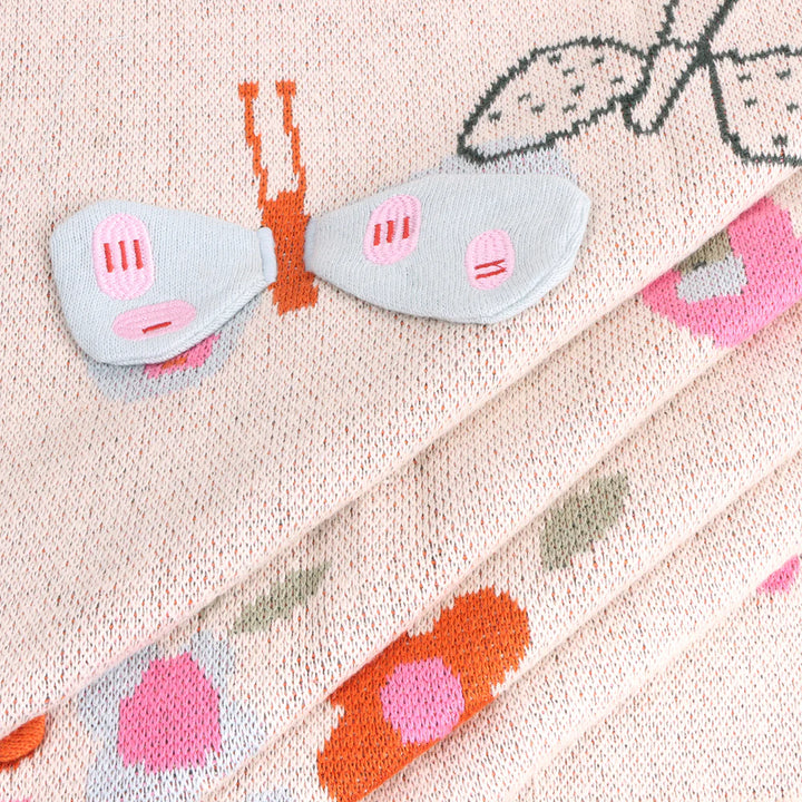 Butterfly Jacquard Sweater Knit Blanket
