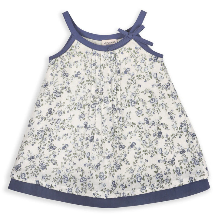 Lyla Muslin Dress and Bloomer - Navy Ditsy Floral