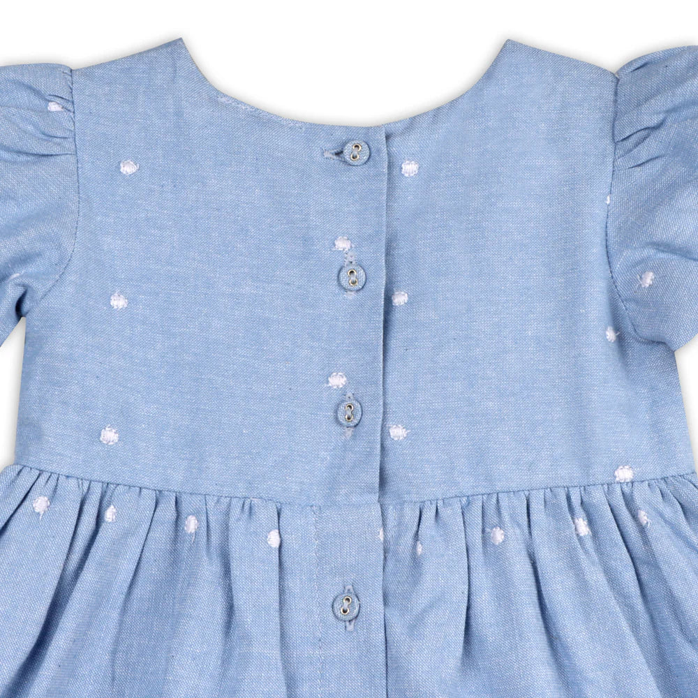 Isla Chambray Dress + Bloomer - Ocean Blue