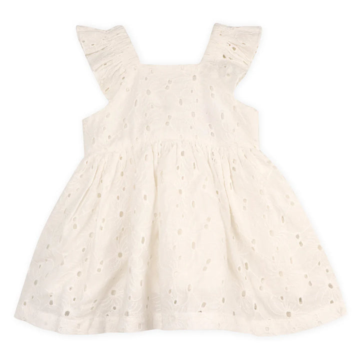 Lily Schiffli Eyelet Dress and Bloomer - Off White