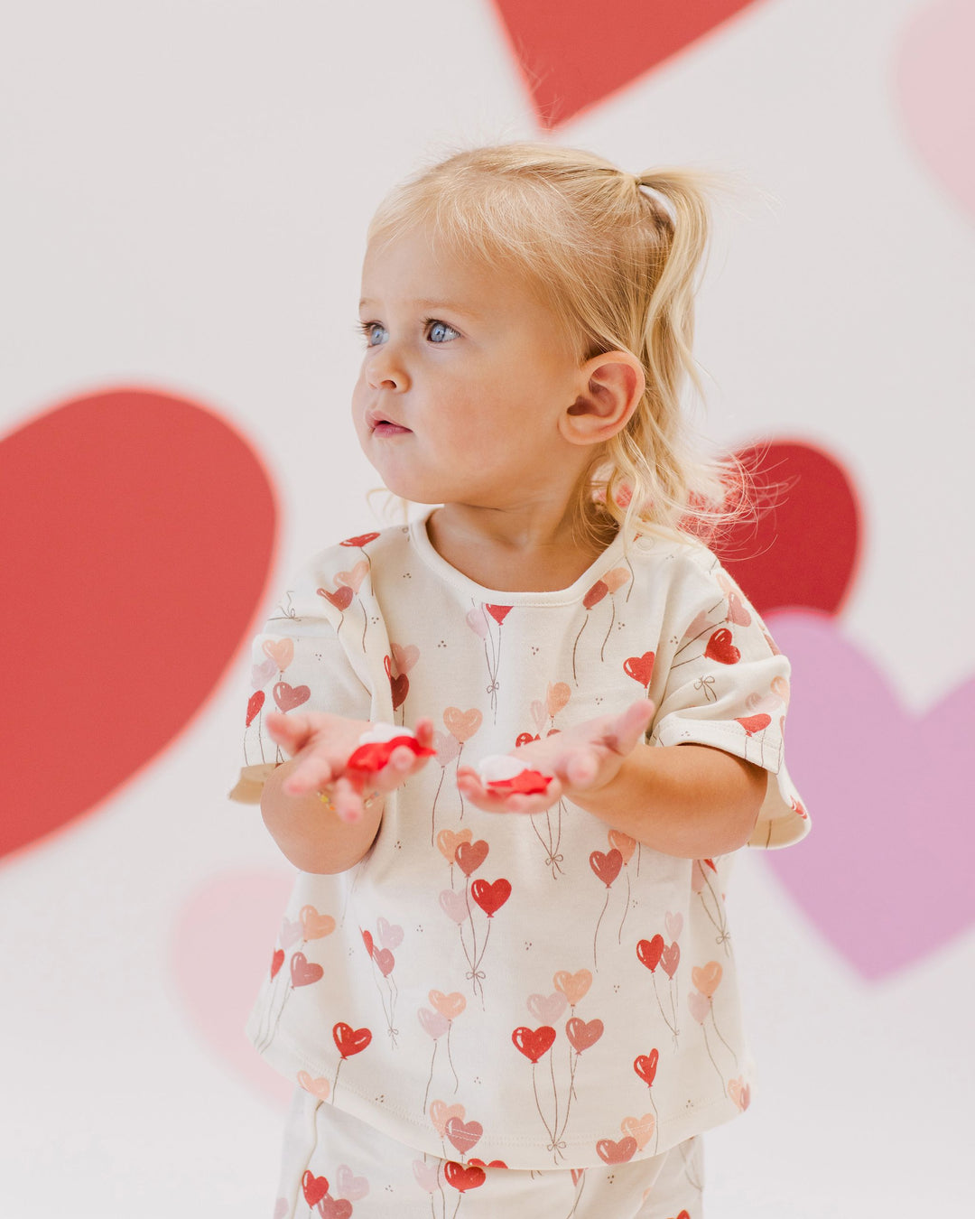 Jersey Tee + Pant Set - Heart Balloons