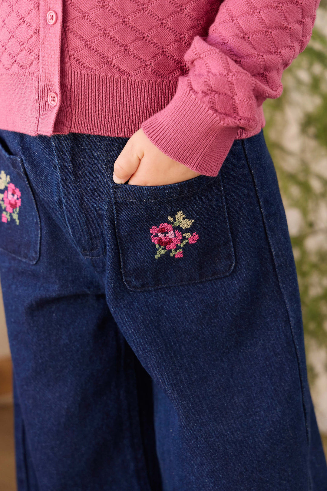 Ines Pant - Deep Sea Denim Orchid Rose
