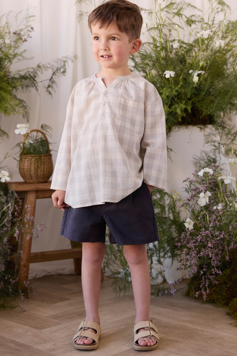 Organic Cotton Kenji Top - Joe Check Natural