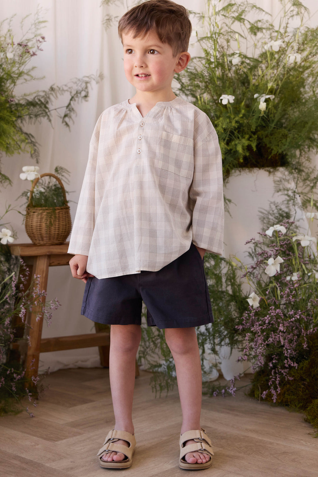 Organic Cotton Kenji Top - Joe Check Natural