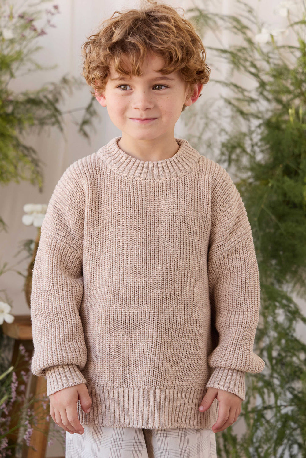 Johan Knit Jumper - Wheat
