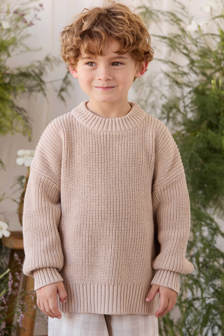 Johan Knit Jumper - Wheat